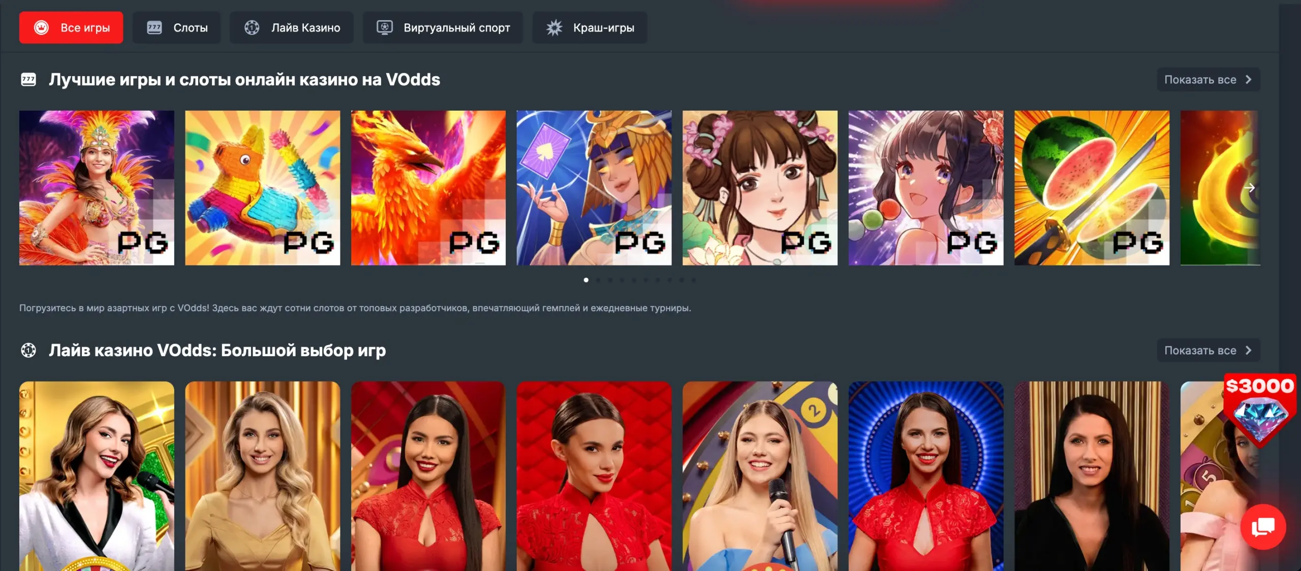 слоты онлайн vodds